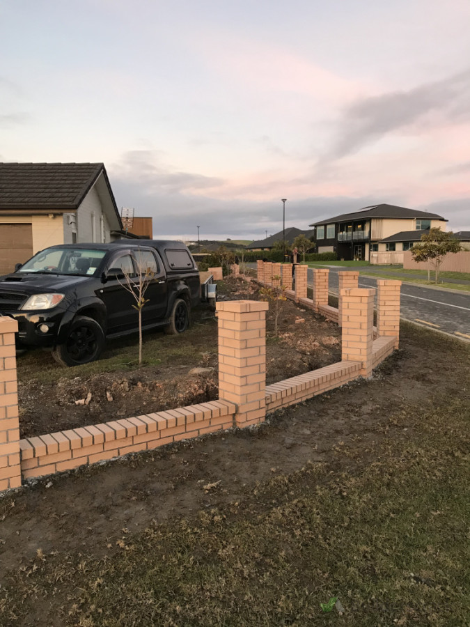 1 of hundreds of brick fences done.