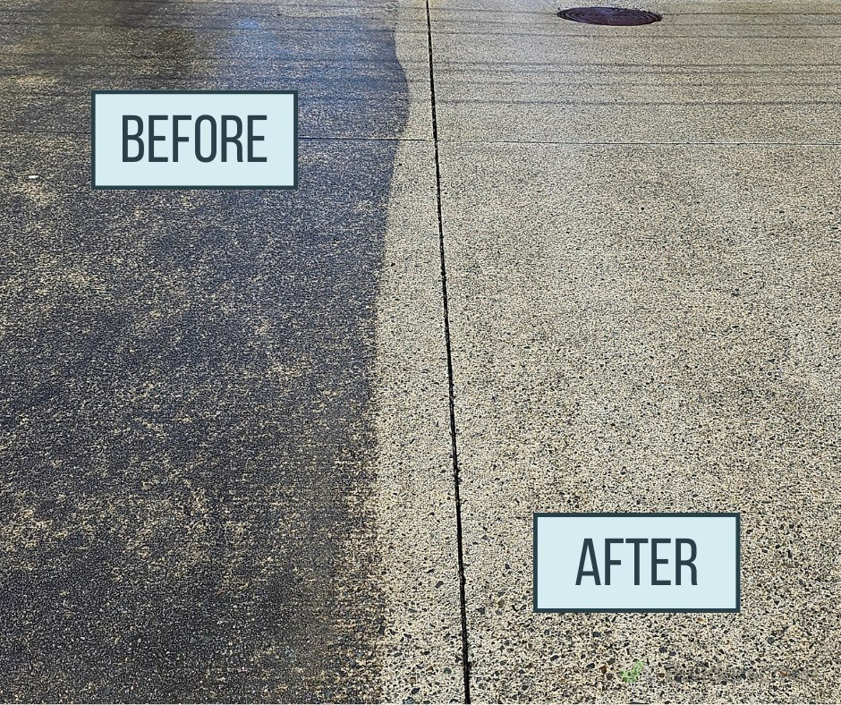 Driveway Cleaning Before / After