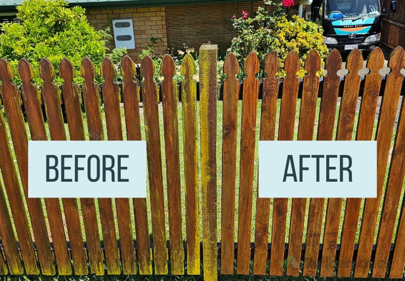 Fence Cleaning Before / After