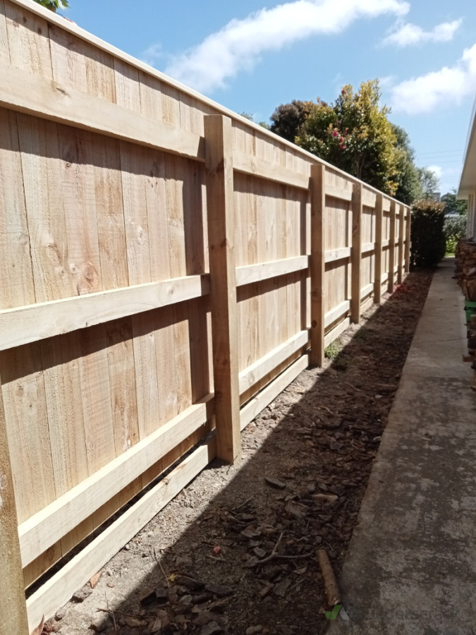 35 meter boundary fence completed. Solid, straight, and built for long term durability.