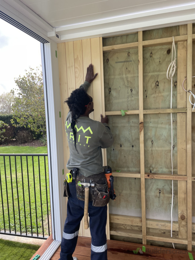 Yellow Cedar wall lining for Pool House- Tamahere
