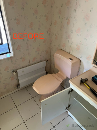 Existing toilet and radiators that has been removed