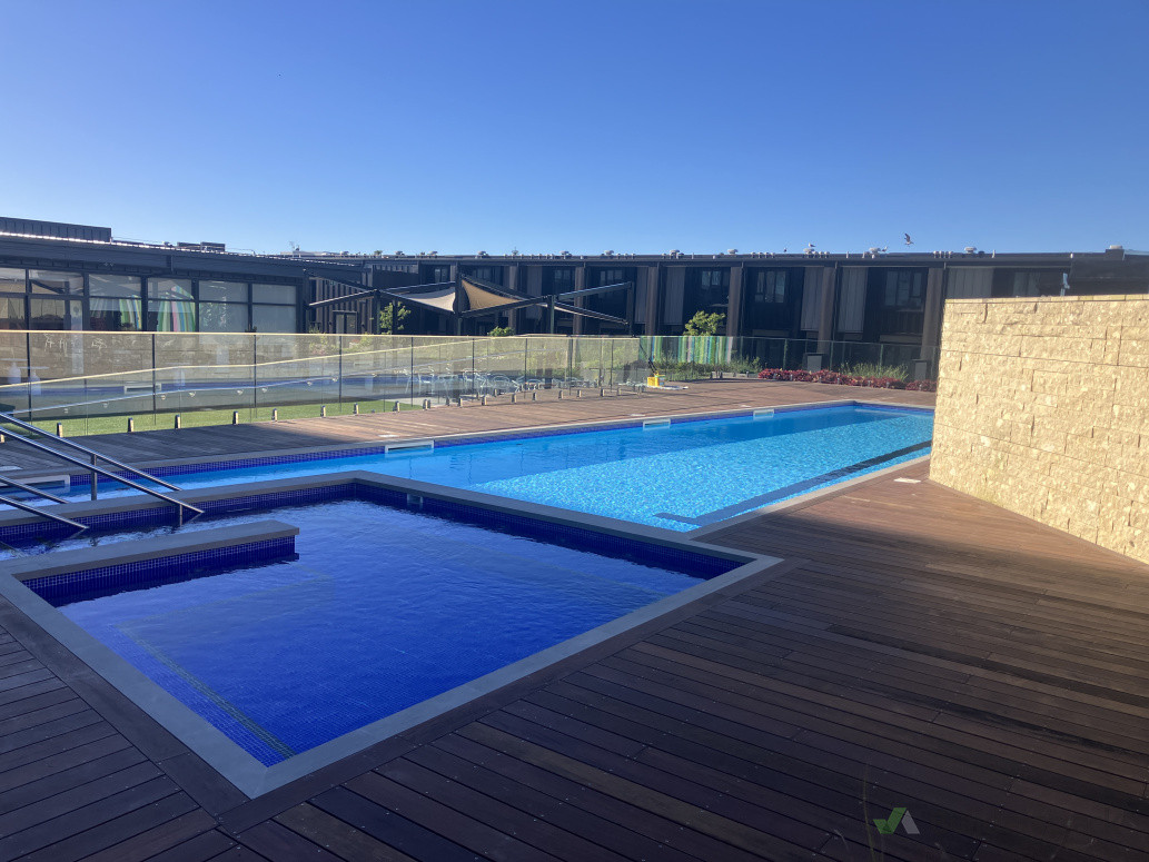 new decking and re-stain