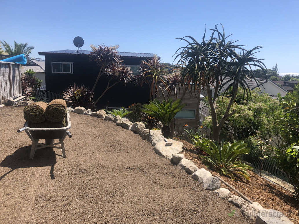 Landscaping and preparing ready lawn