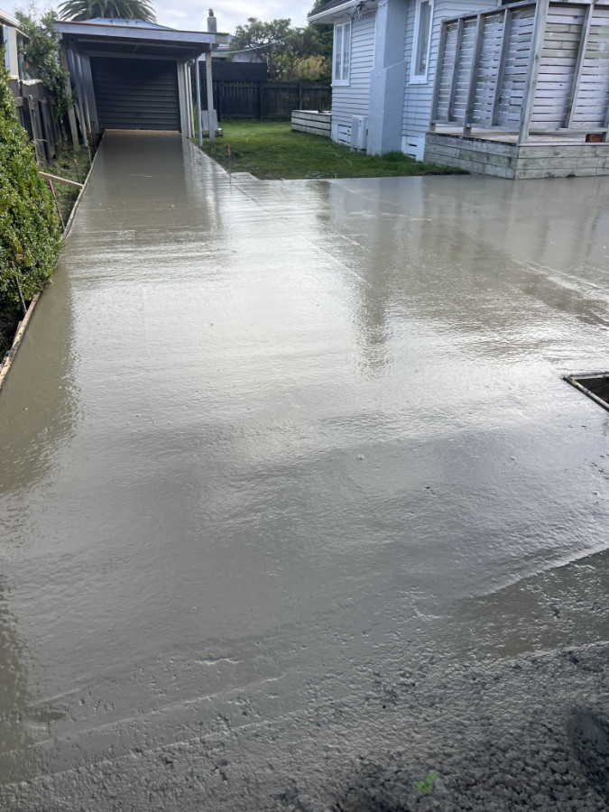 Wainuiomata, this project we over played the existing concrete, we had to use more steel then I would normally use to prevent cracking