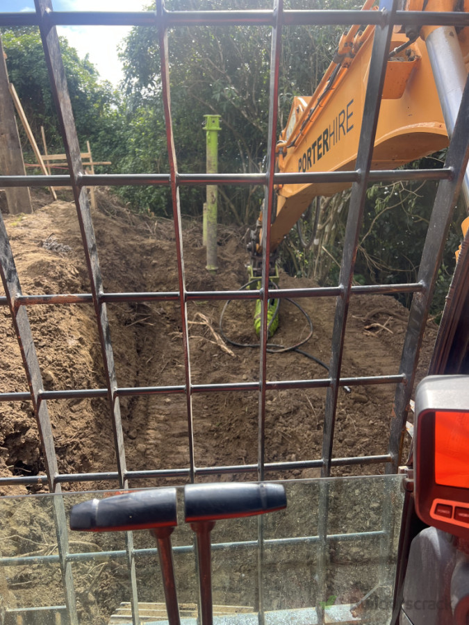 Tītahi Bay tiny home , engineered project. We had to drill in to bedrock 2.4m , drill holes diameter were 600mm SED poles 375mm x 6m the challenge was drilling the rock