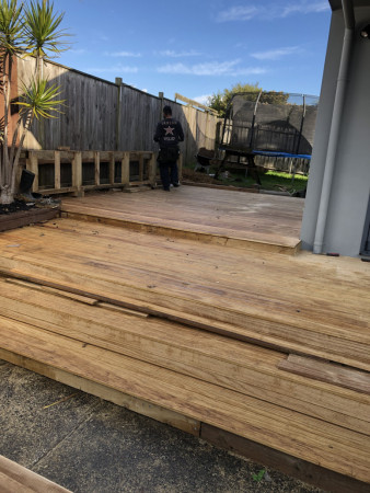 Decking and spa pool preperation