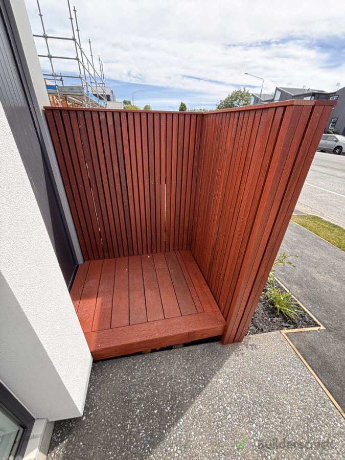 Kwila batten privacy fence screens