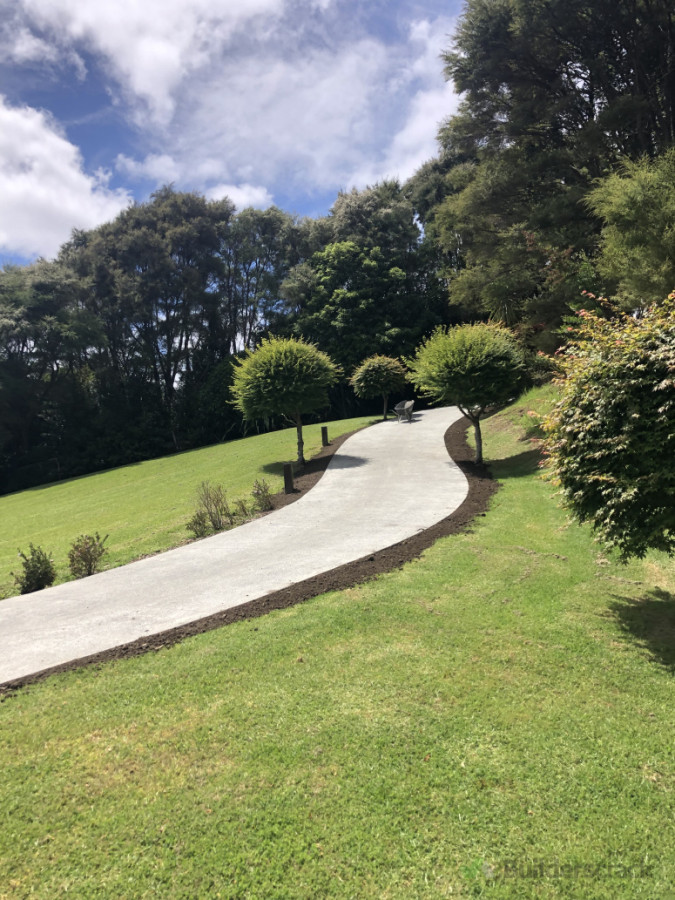 Removed old driveway and prepped and poured new 10mm exposed aggregate driveway