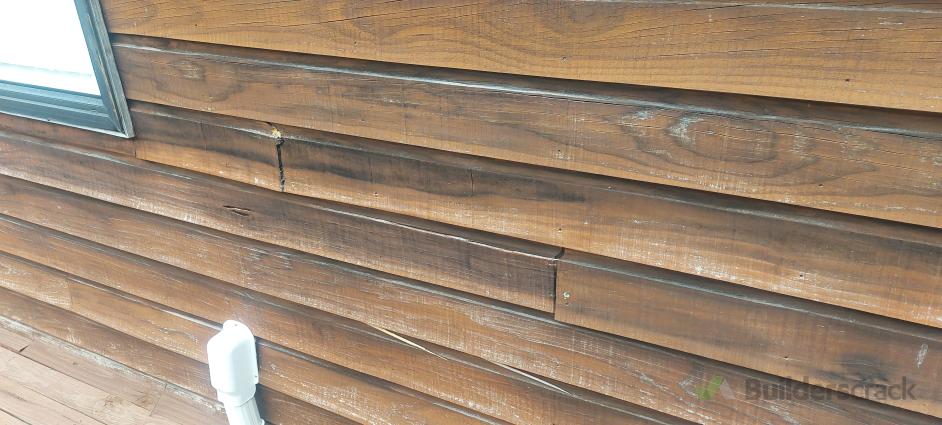 Saw Cladding Replacement rough sawn cladding on west wall of house (#1235189 ...