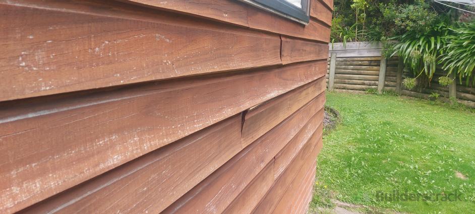 Saw Cladding Replacement rough sawn cladding on west wall of house (#1235189 ...