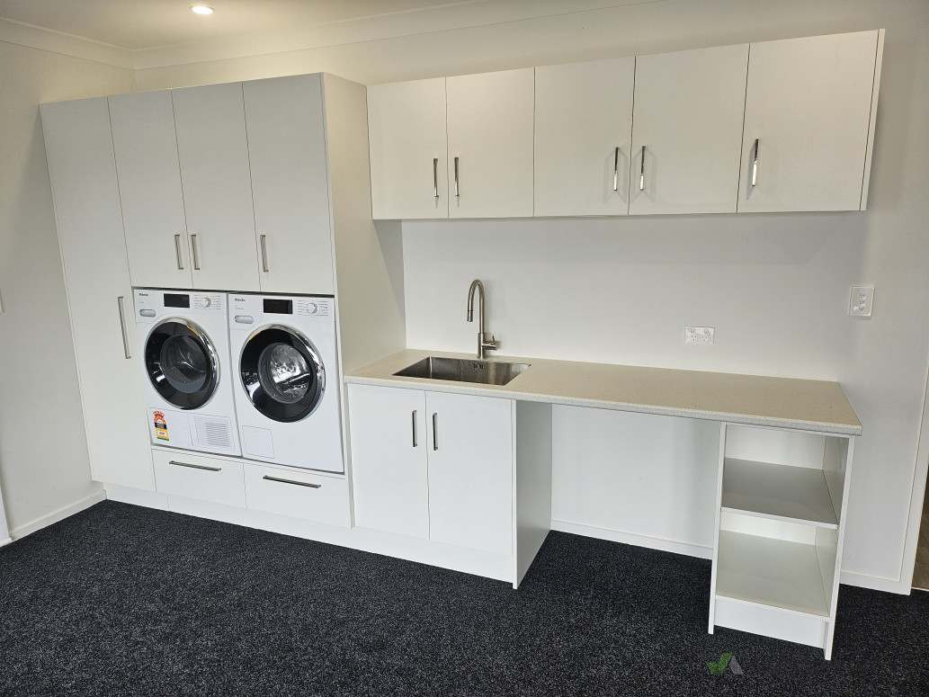 Laundry with machines up high