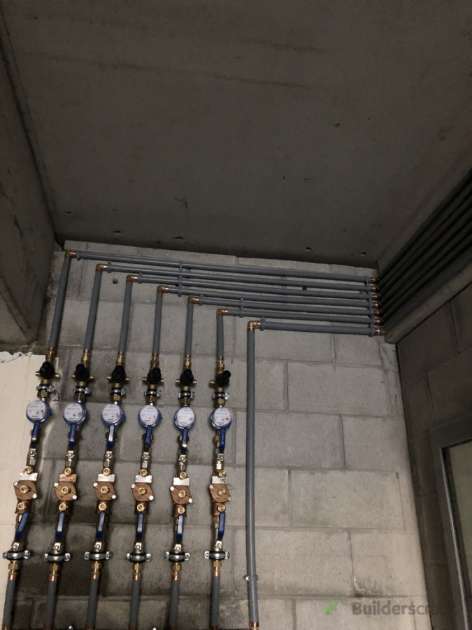 A watermeter bank/Backfow setup we Installed on a row of apartments up Hibiscus Coast