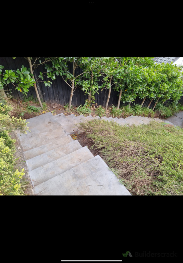 New concrete stairs