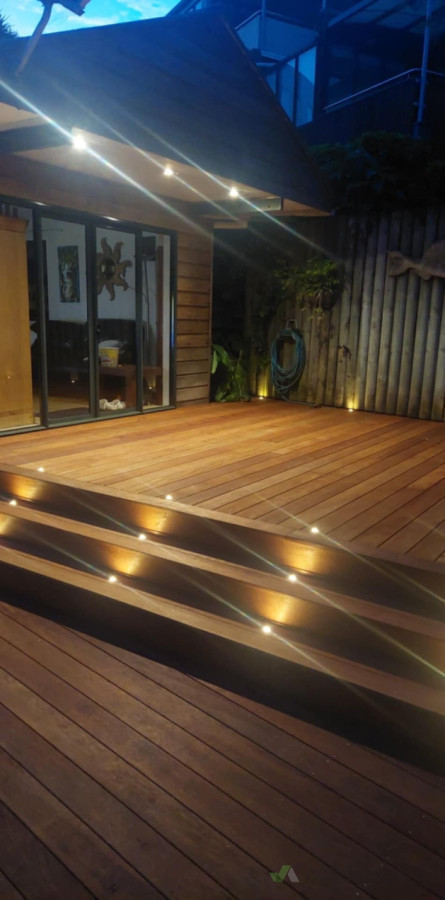 Deck lighting.