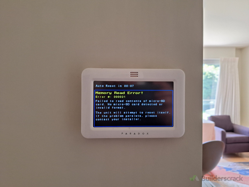 Touchscreen Alarm keypad