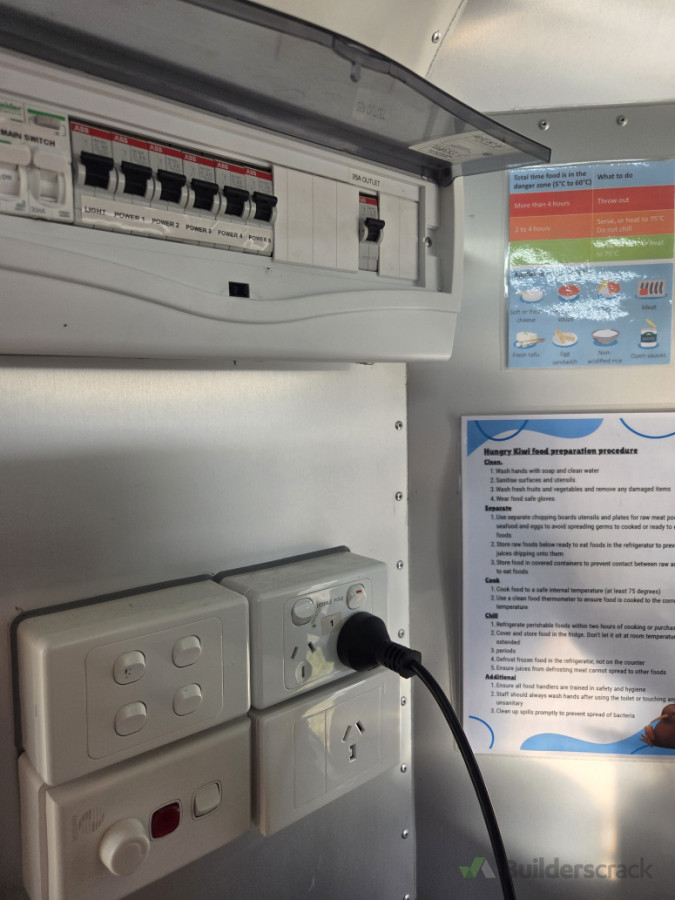 Outlet install in Coffee cart