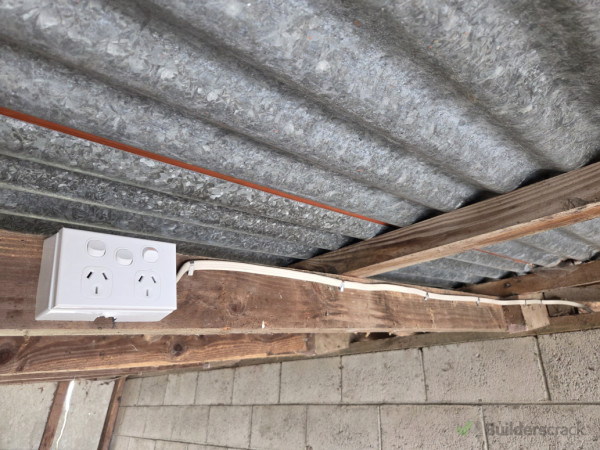 Installed new power point for a garage door opener