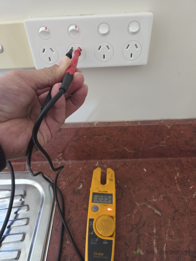 Replaced power point in kitchen