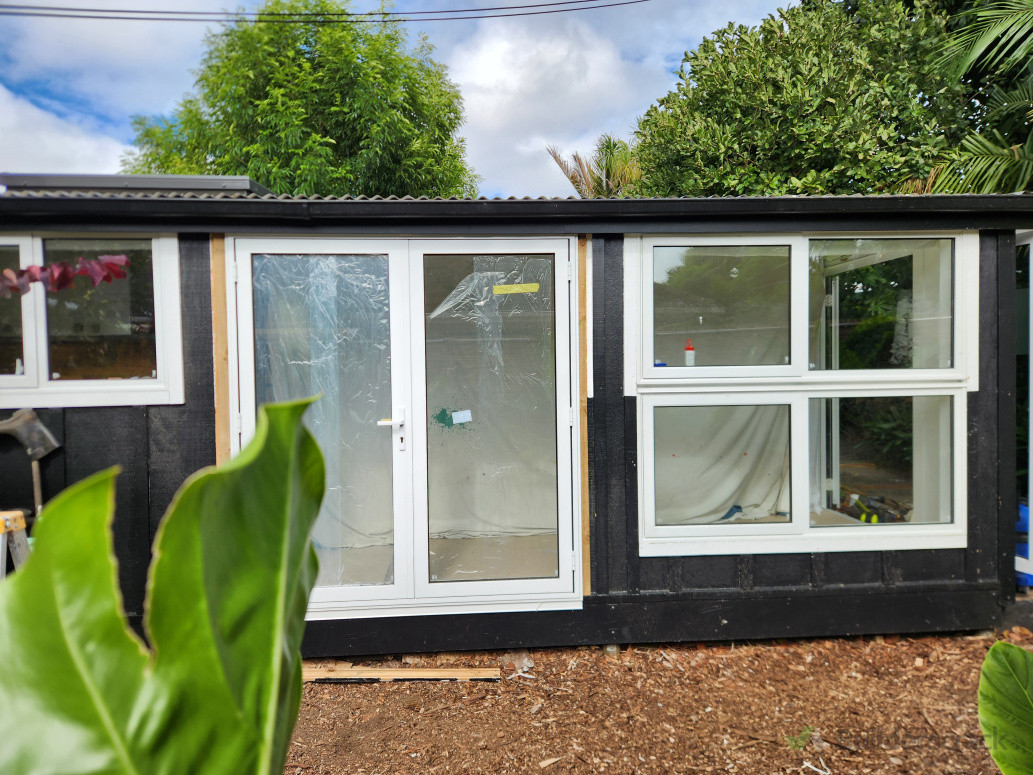 Removed window and put in new location.Also installed new aluminium double doors.Bringing in that nice natural light.