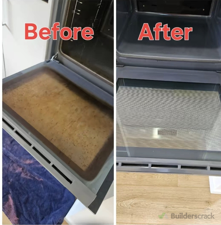 Cleaned this oven glass. Made it very clean shiny and sparkling.