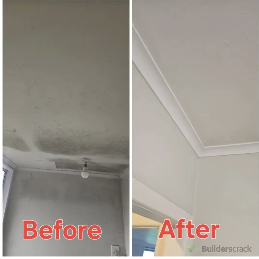Mouldey bedroom celling cleaned and did Mould treatment