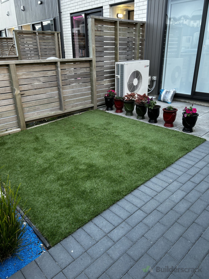 Clean, simple, and low-maintenance outdoor space completed for our client.