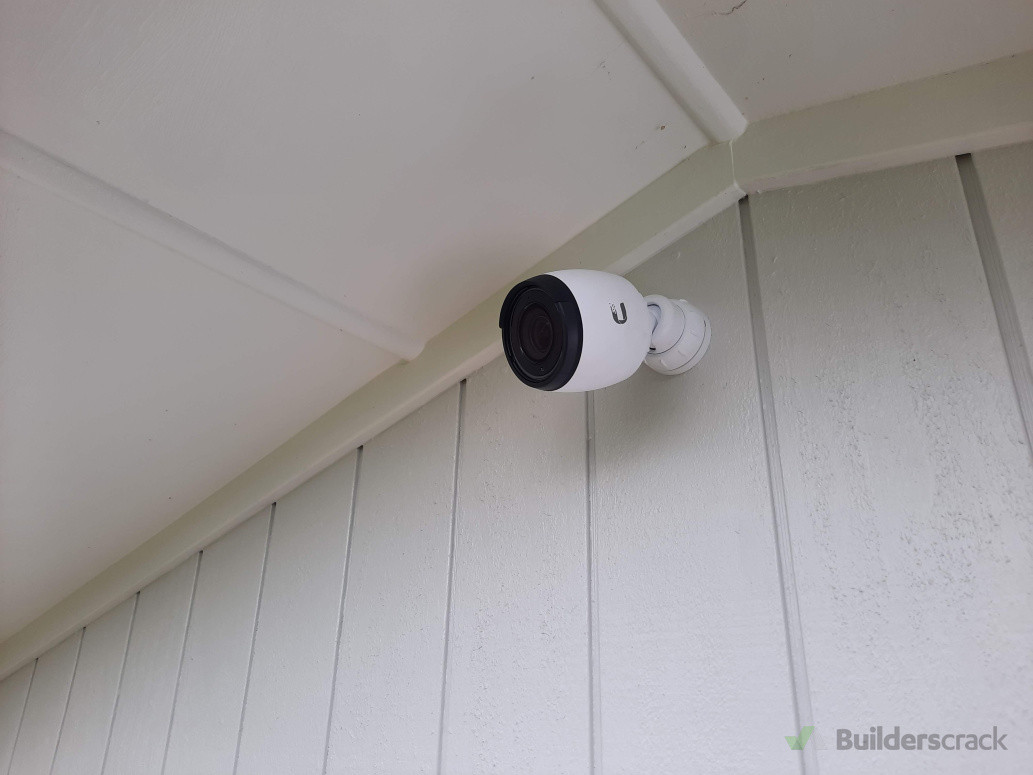 Outdoor CCTV security camera installation providing reliable home surveillance.