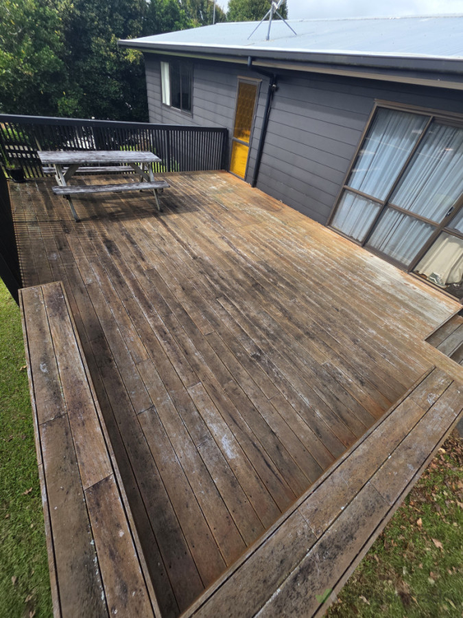 Deck cleaned with zero pressure
