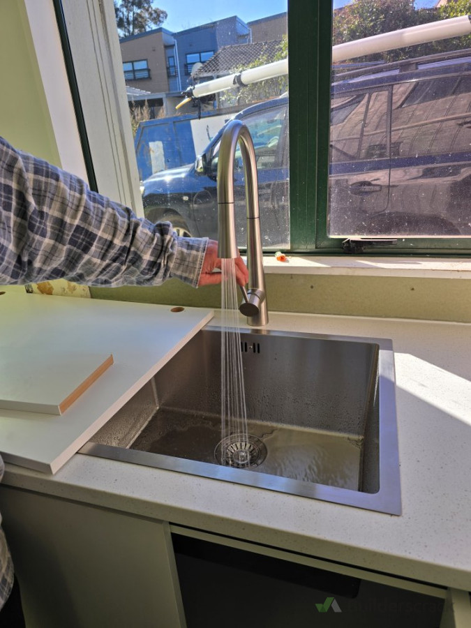 new pull up kitchen tap