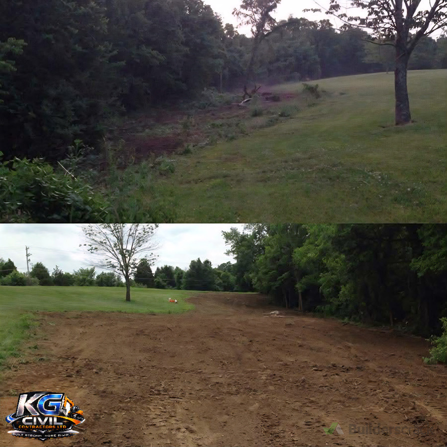 Site clean-up earthworks.