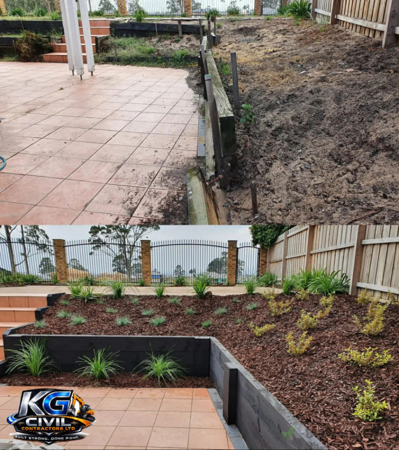 Re-did the Retaining wall and landscaping