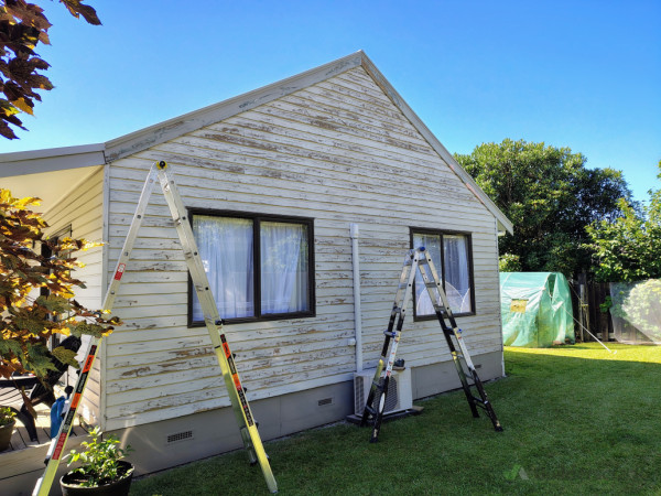 Remove peeling paint, sanding