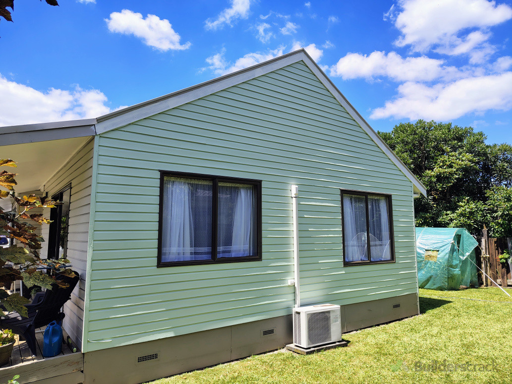 And installing two top coats paint on the weatherboards