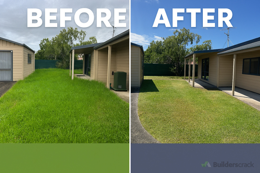 Turning overgrown lawns into clean, healthy outdoor spaces. Another satisfying transformation by Forever Lawn Services Limited. 🌿✨