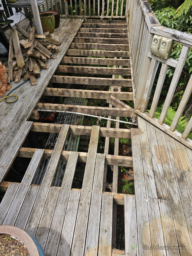 Replace rotten decking - Before