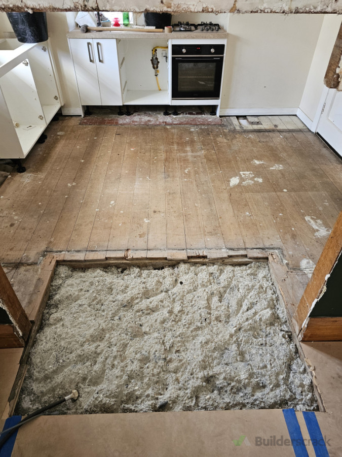 House Reno - Chimney removal and patch flooring
