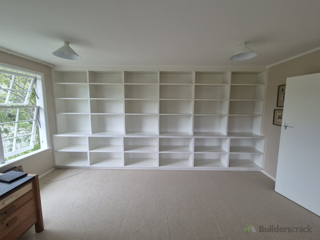 Made to fit library installed from flat pack onsite