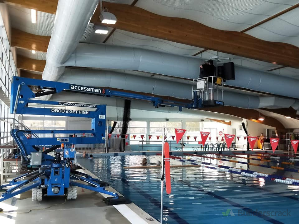 Rigging refresh and recertification at a local council pool