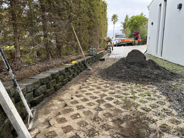 Moved exisiting wall over 600mm to create space