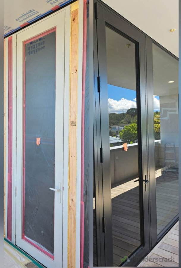 Aluminium Joinery recolouring - Titania to Matt Black