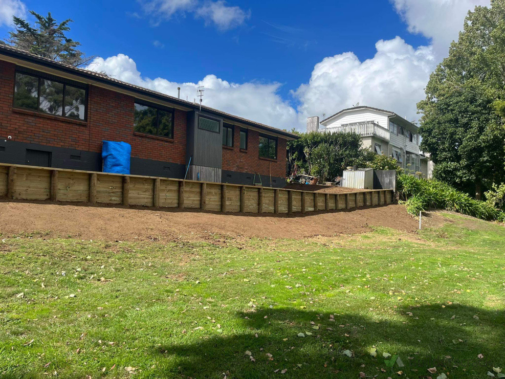 Timber Retaining Wall