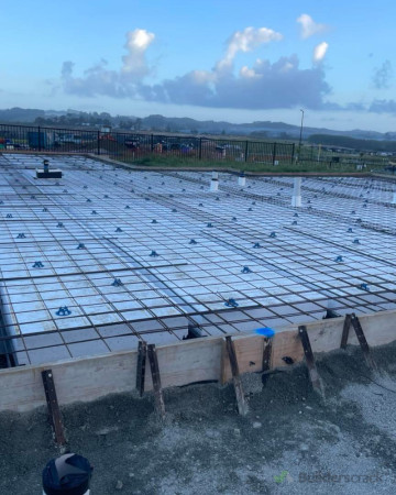 Residential formwork, reinforcing including concrete pour and finishing.