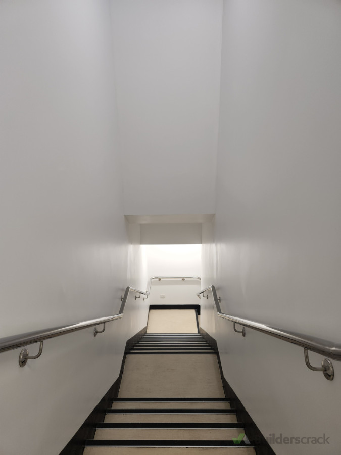 After - Stairwell - repaired with a fresh coat