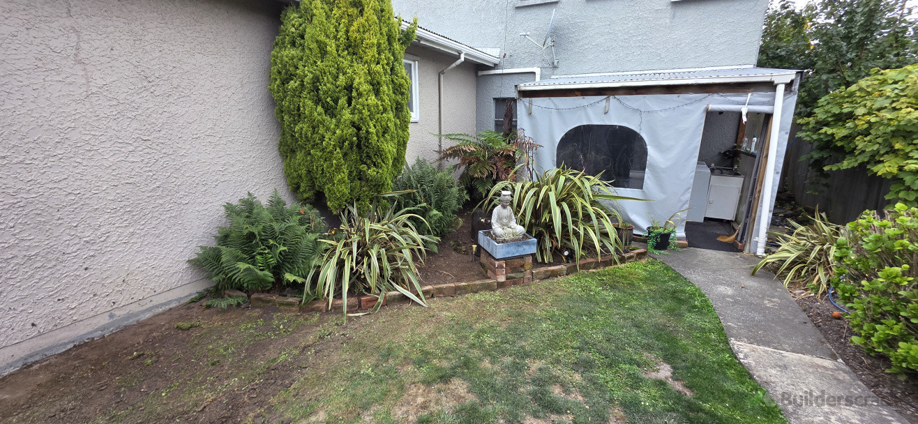 Garden reinstatement after sewer junction and pump line completed