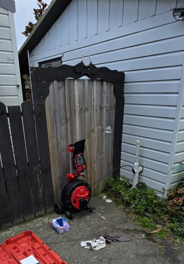 Sewer inspection and drain location assessment being carried out