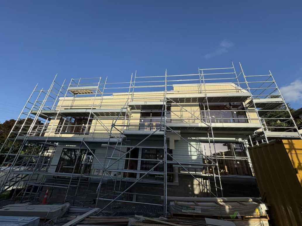 Exterior weatherboard and flashing work completed on a 6-unit residential project in Unsworth Heights, North Shore