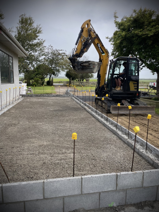 Base preparation for house extension