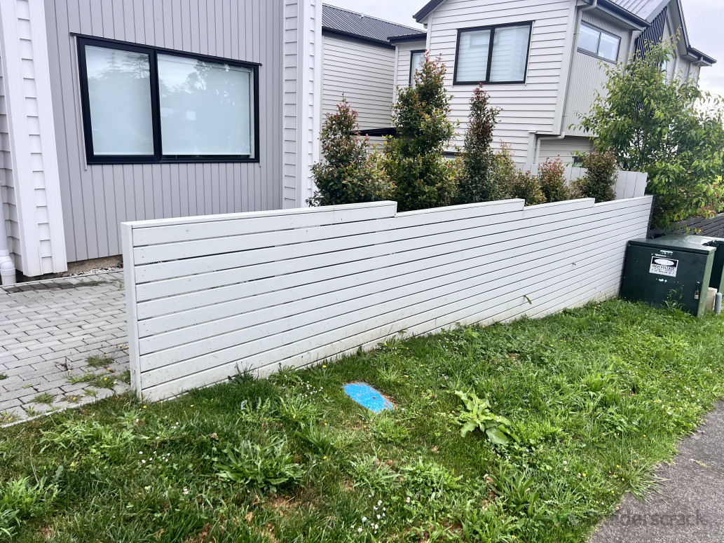 New gate, fence height increased and painted