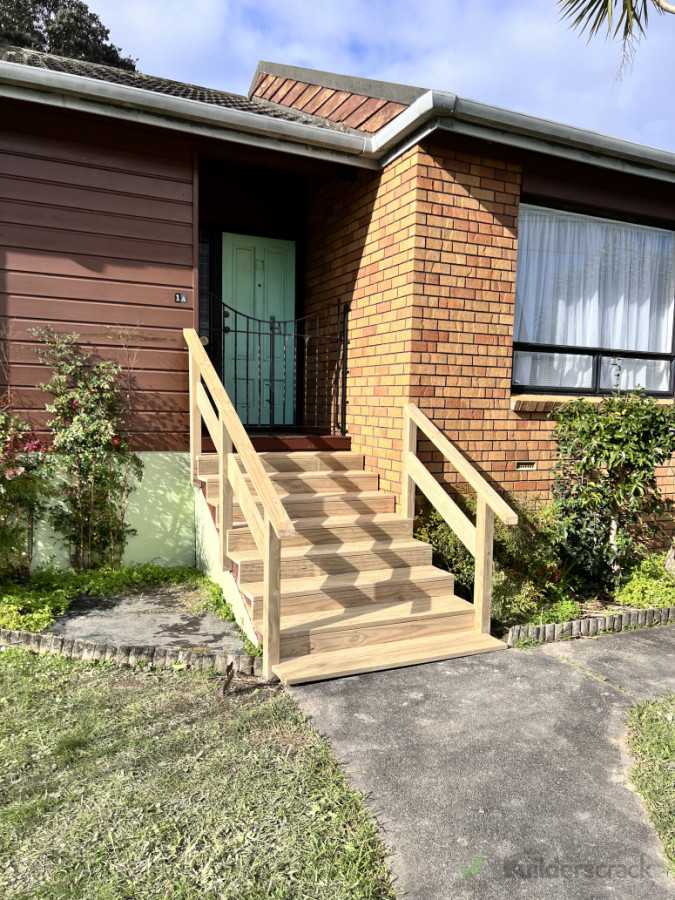 Rotten stairs replaced and stairs leveled